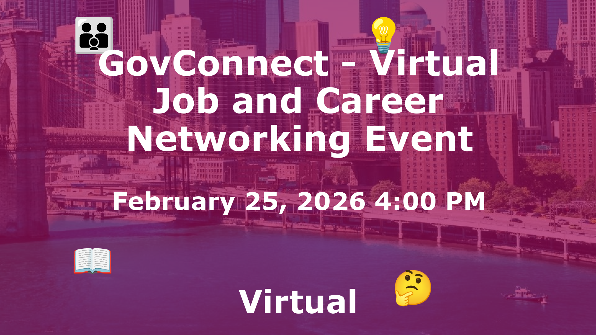 GovConnect - Virtual Job and Career Networking Event event image
